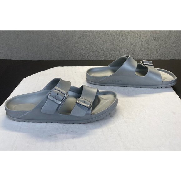 Birkenstock Arizona Grey Rubber Straps Buckle Slide Sandals‎ Women’s Size EUR 41 - Picture 1 of 9